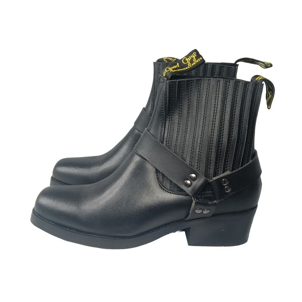 Good Guys DUKE Vegan Leather Cowboy Boots Mens Size 13 US /46 EU Black